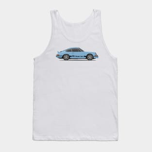 supercar 911 carrera rs turbo 1972 side light blue Tank Top